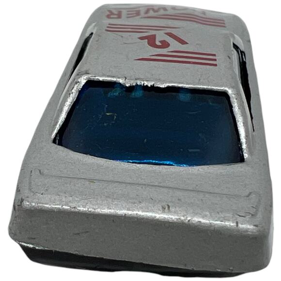 Silver Diecast Toy Car with "Power" Graphics & Blue Windows 1:64 - Picture 4 of 7